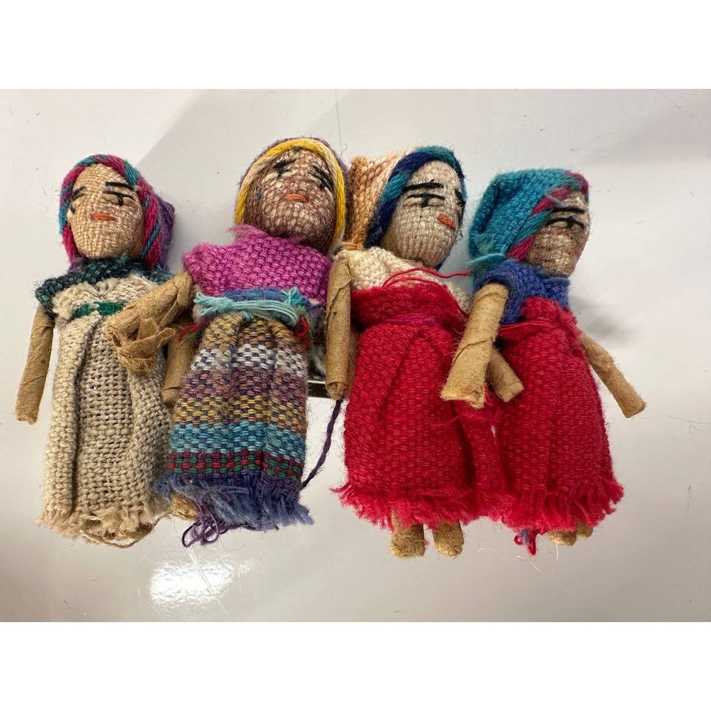 Guatemalan Worry Doll‎ Fabric Hair Barrette Colorful Folk Art - 039/1 (149)